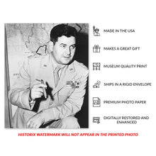 Cargar imagen en el visor de la galería, Digitally Restored and Enhanced 1945 Curtis E Lemay Portrait Photo - Vintage Photo of US Air Force General Curtis Lemay Poster Wall Art