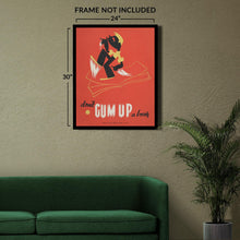Cargar imagen en el visor de la galería, Digitally Restored and Enhanced 1936 Chicago Don't Gum Up a Book WPA Federal Art Project Library Poster - Depression Era Art Deco - Archival Reproduction