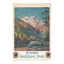 Load image into Gallery viewer, Digitally Restored and Enhanced 1920 Rainier National Park Northern Pacific Railroad Poster - Vintage Pacific Northwest Tourism - North Coast Limited Railway - Museum-Quality Print