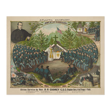 Cargar imagen en el visor de la galería, Digitally Restored and Enhanced 1877 Atlanta Campaign Photo Print - Vintage Photo of The Army of The Cumberland During A Church Service Poster Wall Art