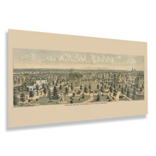 Load image into Gallery viewer, Digitally Restored and Enhanced 1888 Portland Oregon Map Print - Vintage Bird's Eye View of Portland Oregon The Metropolis of The Pacific Northwest Poster