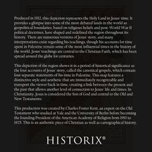 Load image into Gallery viewer, Digitally Restored and Enhanced 1912 Palestine Map Print - Vintage Map of Palestine in the Time of Jesus Christ - Historic Holy Land Map Poster Wall Art