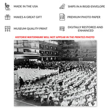 Load image into Gallery viewer, Digitally Restored and Enhanced 1964 Elijah Muhammad Photo Print - Old Photo of Elijah Muhammad Addressing an Assembly of Muslim Followers Wall Art Poster
