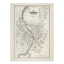 Load image into Gallery viewer, Digitally Restored and Enhanced 1870 Rochester New York Map Poster - Vintage Map of Rochester NY Wall Art - Old Map of Rochester City from Cornells Maps