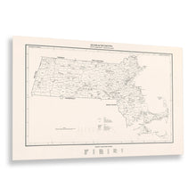 Load image into Gallery viewer, Digitally Restored and Enhanced 1970 Massachusetts Map Print - Old Map of Massachusetts State County Subdivisions Towns & Places - Vintage MA Map Poster