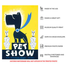 Load image into Gallery viewer, Digitally Restored and Enhanced 1939 Pet Show WPA Federal Art Project Recreation Project Poster - Depression Era Art Deco - Archival Reproduction