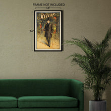 Cargar imagen en el visor de la galería, Digitally Restored and Enhanced 1900 Kellar Magician Poster - Whispering Demons - Victorian Golden Age Theater Magic - Archival Print