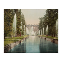 Load image into Gallery viewer, Digitally Restored and Enhanced 1890 Russia Palace Print - St Petersburg Peterhof Fountains - Victorian Imperial Russia - Archival Print