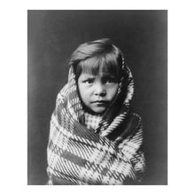 Cargar imagen en el visor de la galería, Digitally Restored and Enhanced 1905 Navaho Child Portrait Print - Navajo Indigenous Southwest - Desert Childhood Photography - Archival Print