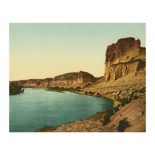 Load image into Gallery viewer, Digitally Restored and Enhanced 1898 Green River Bluffs Print - Utah Western Landscape - Detroit Photochrom Colorado Plateau - Archival Print