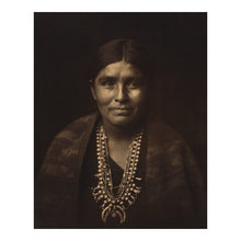 Load image into Gallery viewer, Digitally Restored and Enhanced 1904 Navaho Woman Portrait Print - Navajo Indigenous Southwest - Diné Heritage Photography - Archival Print