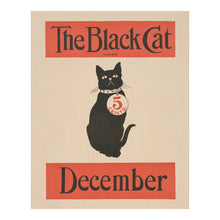 Load image into Gallery viewer, Digitally Restored and Enhanced 1890 The Black Cat Magazine Cover - December Gilded Age - Art Nouveau Literary Illustration - Archival Print