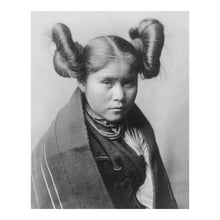 Load image into Gallery viewer, Digitally Restored and Enhanced 1906 Chaiwa Tewa Girl Portrait Print - Pueblo Indigenous Southwest - Hopiland Photography - Archival Print