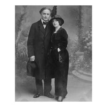 Load image into Gallery viewer, 1913 Harry and Beatrice Houdini Print - Vaudeville Magician Couple Nice France - Golden Age Magic - Archival Print