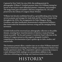 Cargar imagen en el visor de la galería, Digitally Restored and Enhanced 1946 Mary Lou Williams Print - Jazz Pianist Composer Arranger Portrait - New York Bebop Era - Archival Print