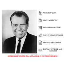 Cargar imagen en el visor de la galería, Digitally Restored and Enhanced 1969 Richard Nixon Print - Official Presidential Portrait - White House Cold War 37th President - Archival Print