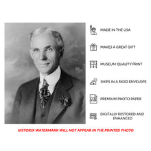 Load image into Gallery viewer, 1919 Henry Ford Print - Portrait Automotive Pioneer - Model T American Industry Manufacturing - Archival Print