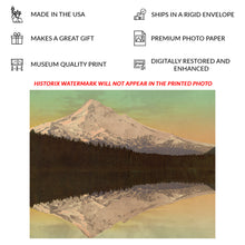Load image into Gallery viewer, Digitally Restored and Enhanced 1900 Mt. Hood Lost Lake Print - Oregon Reflection Cascade Range - Alpine Vista Pacific Northwest - Archival Print