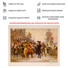 Cargar imagen en el visor de la galería, Digitally Restored and Enhanced 1932 William Penn Landing Print - Pennsylvania Colony 1682 - Quaker Religious Freedom Colonial - Archival Print