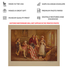 Load image into Gallery viewer, Digitally Restored and Enhanced 1932 Betsy Ross Print - American Flag 1777 - Revolutionary War Patriotic Stars and Stripes - Archival Print