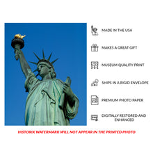 Load image into Gallery viewer, Digitally Restored and Enhanced 1980 Statue of Liberty Photo - New York Harbor Carol Highsmith - American Landmark Heritage - Archival Print