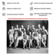 Load image into Gallery viewer, Digitally Restored and Enhanced 1905 Washington DC Collegiate Track Team Print - Edwardian Athletics - Student Sports Progressive Era - Archival Print