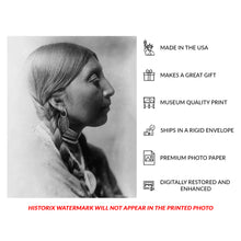 Load image into Gallery viewer, Digitally Restored and Enhanced 1910 Wishham Young Woman Portrait Print - Columbia River Indigenous Pacific Northwest - Trading Heritage - Archival Print