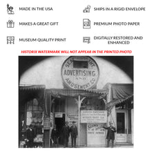 Load image into Gallery viewer, Digitally Restored and Enhanced 1903 Tacoma Washington Movie Theater Print - Early Cinema Pacific Northwest Storefront - Nickelodeon Era - Archival Print