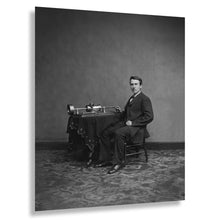 Load image into Gallery viewer, Digitally Restored and Enhanced 1870 Thomas Edison Print - Young Inventor Portrait Brady-Handy - Phonograph Pioneer Gilded Age - Archival Print