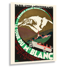 Cargar imagen en el visor de la galería, 1927 Le Tour du Mont Blanc Print - Roger Broders PLM Railway - Alps Art Deco Chamonix Tourism - Archival Print