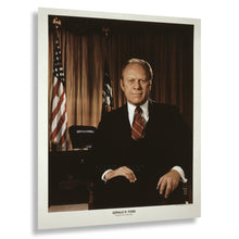Cargar imagen en el visor de la galería, Digitally Restored and Enhanced 1975 Gerald Ford Print - 38th President Official Portrait - White House Post-Watergate Era - Archival Print
