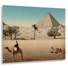 Load image into Gallery viewer, Digitally Restored and Enhanced 1890 Great Pyramid Print - Giza Cairo Egypt - Ancient Architecture Victorian Egyptology - Archival Print