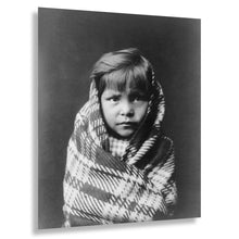 Cargar imagen en el visor de la galería, Digitally Restored and Enhanced 1905 Navaho Child Portrait Print - Navajo Indigenous Southwest - Desert Childhood Photography - Archival Print