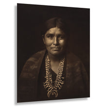 Load image into Gallery viewer, Digitally Restored and Enhanced 1904 Navaho Woman Portrait Print - Navajo Indigenous Southwest - Diné Heritage Photography - Archival Print