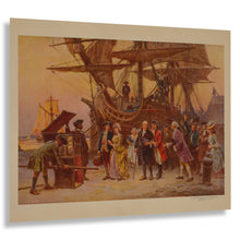 Load image into Gallery viewer, Digitally Restored and Enhanced 1932 Franklin Return to Philadelphia Print - Benjamin Franklin 1785 - Revolutionary Diplomat Homecoming - Archival Print
