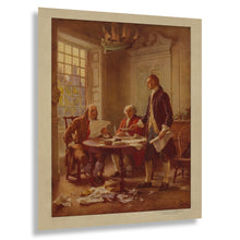 Load image into Gallery viewer, Digitally Restored and Enhanced 1932 Writing the Declaration of Independence Print - American Revolution Founding Fathers 1776 - Archival Print