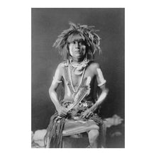 Load image into Gallery viewer, Digitally Restored and Enhanced 1910 Honovi Walpi Snake Priest Print - Hopi Ceremonial Portrait Southwest - Arizona Heritage - Archival Print