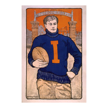 Cargar imagen en el visor de la galería, 1902 Illinois Football Photo - Big Ten Collegiate Athlete - Progressive Era University Sports - Archival Print