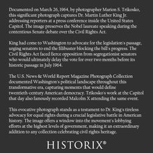 Load image into Gallery viewer, Digitally Restored and Enhanced 1964 Martin Luther King Print - Capitol Press Conference - Civil Rights Act Leader Washington DC - Archival Print