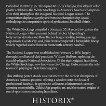 Load image into Gallery viewer, Digitally Restored and Enhanced 1876 Chicago White Stockings Print - Baseball Champions National League - Inaugural Season Poster - Archival Print