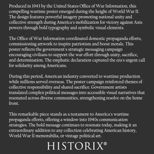 Cargar imagen en el visor de la galería, Digitally Restored and Enhanced 1943 United We Are Strong Poster - WWII Office of War Information - Home Front Unity Propaganda - Archival Print