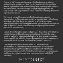 Load image into Gallery viewer, 2017 Melania Trump Print - First Lady Official White House Portrait - Contemporary Political Era - Archival Print