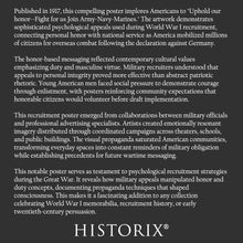Load image into Gallery viewer, Digitally Restored and Enhanced 1917 WWI Recruitment Poster - Uphold Our Honor Army Navy Marines - World War I Propaganda - Archival Print