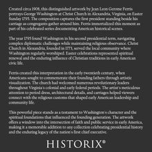 Cargar imagen en el visor de la galería, Digitally Restored and Enhanced 1908 Washington at Christ Church Print - Easter Sunday 1795 Alexandria Virginia - Presidential History - Archival Print