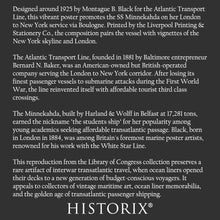 Load image into Gallery viewer, 1925 Atlantic Transport Line Print - SS Minnekahda Ocean Liner - London New York Transatlantic - Archival Print