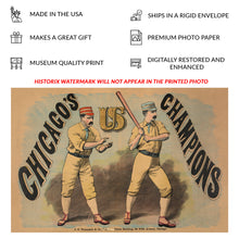 Load image into Gallery viewer, Digitally Restored and Enhanced 1876 Chicago White Stockings Print - Baseball Champions National League - Inaugural Season Poster - Archival Print