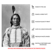 Cargar imagen en el visor de la galería, Digitally Restored and Enhanced 1880 Red Cloud Print - Oglala Lakota Chief Portrait - Native American Leader Frontier History - Archival Print