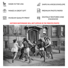 Load image into Gallery viewer, Digitally Restored and Enhanced 1941 Chicago Ring Around a Rosie Print - Bronzeville Children FSA Documentary - Great Migration Heritage - Archival Print