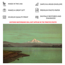 Load image into Gallery viewer, Digitally Restored and Enhanced 1901 Mt. Hood Poster Print - Columbia River Oregon Pastoral Valley - Grazing Cattle Hood River - Archival Print