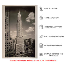 Load image into Gallery viewer, Digitally Restored and Enhanced 1930 Chrysler Building Photo - New York Art Deco Skyscraper - Jazz Age Manhattan Architecture - Archival Print